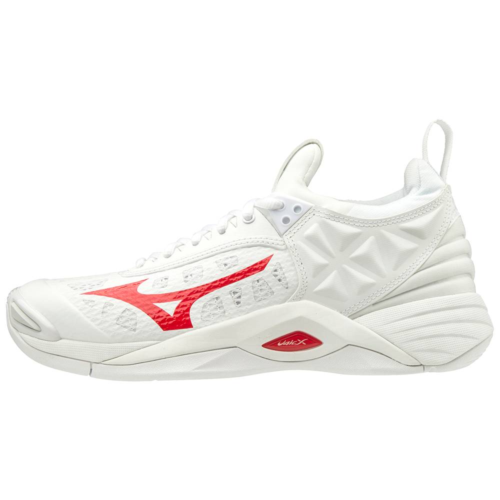 Scarpe Pallavolo Mizuno Wave Momentum Donna - Bianche/Rosse - 64103-VXZM